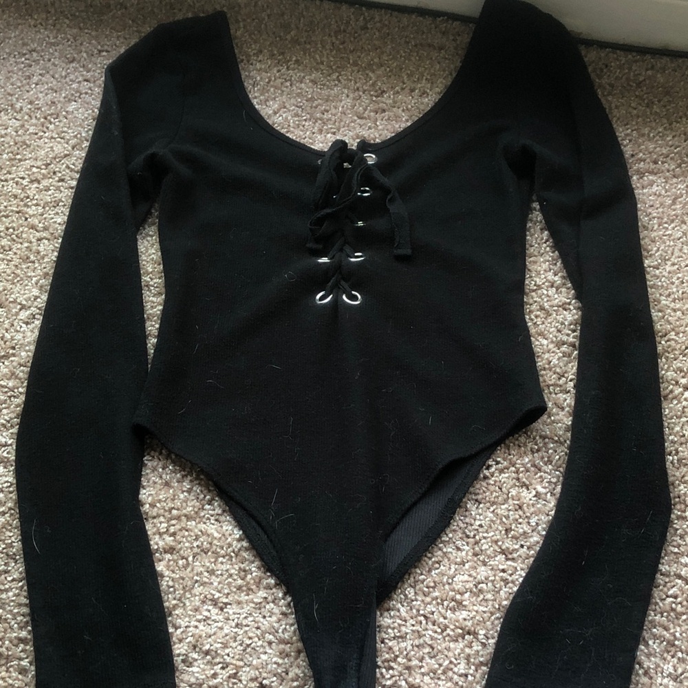 Forever 21 Black Ribbed Top